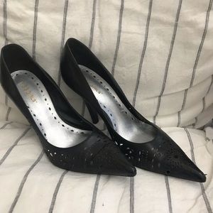 BCBGirls Navy Cut-Out Pumps